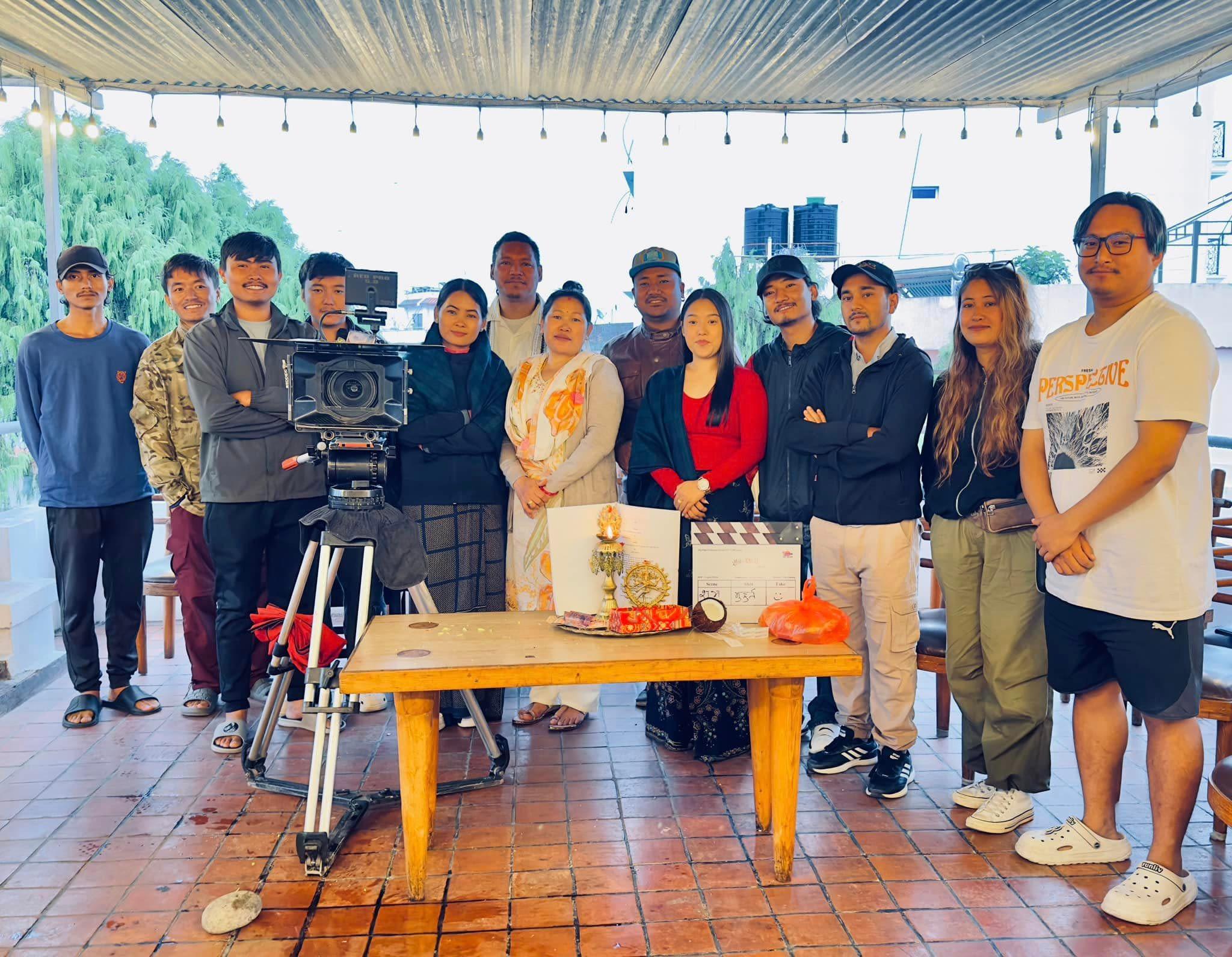 Filming of the movie 'Junkiri' under the direction of Dip Gurung