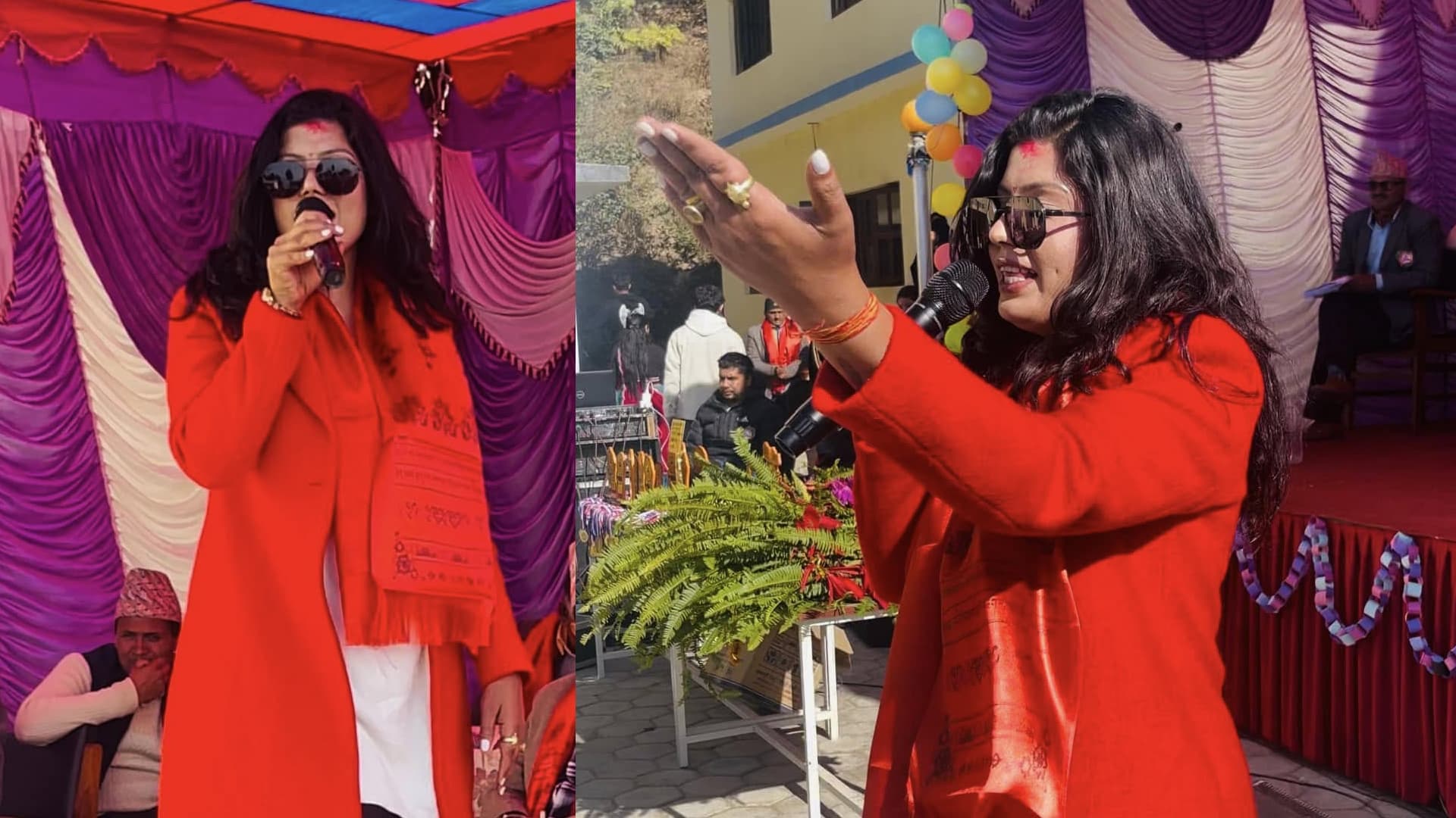 Singer Sanju Neupane's 'Lahur' on stage in Sindhupalchowk, the audience danc ...